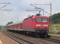 143 253 schiebt am 14.Juni 2011 ihre RB - Saalfeld(Saale) - N�rnberg Hbf aus Neuses(b. kronach) Richtung K�ps.