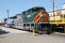 Union Pacific SD70ACe 1983 im historische Western Pacific Lackierung, North Platte Nebraska.  14.9.2012 Bild.