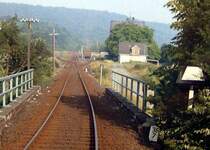 Einfahrt von Hasselborn nach Brandoberndorf, 1. H�lfte der 1980iger Jahre.