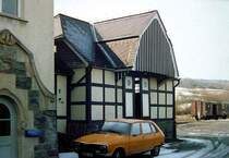 G�terschuppen des Bahnhofs Brandoberndorf, 1. H�lfte der 1980iger Jahre.