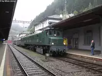 Ae 8/14 11801 und BDe 4/4 1646 am 29.9.2012 in G�schenen anl�sslich dem Ausluf des Historic-Teams von Erstfeld.