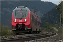 Hamsterbacken im Murtal - Messfahrten gab es letzte Woche mit dem DB Talent II 2442 200, welcher hier als SPROB 97687 von St. Michael nach Knittelfeld unterwegs war.
St.Lorenzen 4.10.2012