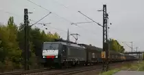 MRCE 189 936 SE (ES 64 F4 - 036) mit ARS-Zug, f�hrt in Th�ngersheim Richtung Gem�nden. 01.10.2012