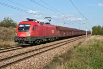 1116 199 f�hrt mit diesem Ganzzug Richtung Wien. Helmahof, Anfang Oktober 2012.