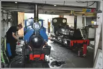 Die Vorbereitungen f�r den heutigen Dampftag laufen auf Hochtouren, f�r uns leider zu sp�t, denn unser Ziel an diesem fr�hen Morgen war die Talyllyn Railway etwas weiter s�dlich. (04.09.2012)