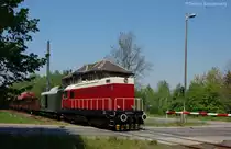 107 018 mit Fotog�terzug am 01.05.2012 in Beucha