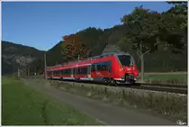 DB Talent II 2442 700 (Spitzname Hamsterbacke) f�hrt bei Lauftechnischen Messfahrten als SPROB 97687 von St.Michael nach Knittelfeld. 
St Lorenzen  8.10.2012