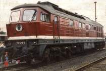 132 218-9 auf ner Ausstellung in Bln Wrietzener Bhf. (Vorwendefoto)Tfz war meines Wissens von Bln Osb