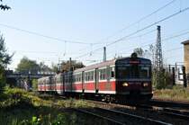 EN57 1791 bei der Ausfahrt aus Katowice-Ligota in Richtung Katowice (09.10.2012)