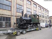 DVZO/VDW (Verein Dampfzentrum Winterthur) E 2/2 3 am 30.9.2012 anl�sslich der Eisenbahn-Modellbau-Tage in Winterthur beim Dampfzentrum. Die kleine Sulzer-Werkslok konnte auf der knapp 3% stielen Strecke beim DVZO nicht eingesetzt werden. Sie wurde nun dem Dmapfzentrum vermacht, die sich nun um die Revision der Lok k�mmern will.