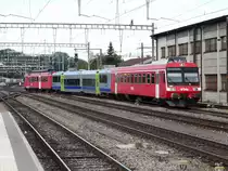 bls - Einfahrender Zug mit dem Steuerwagen ABt 50 85 80-35 941-6 an der Spitze im Bahnhof Burgdorf am 17.09.2012