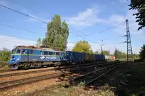 EU07 1514 mit einem G�terzug aus Richtung Gliwice kommend bei der einfahrt in Katowice-Ligota (09.10.2012)