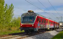 S� 814-125 f�hrt durch Maribor-Tabor Richtung Pragersko. /9.10.2012