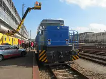 D 04 der Regentalbahn Cargo steht am 14. Oktober 2012 in Regensburg Hbf ausgestellt.