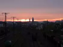 Am fr�hen Morgen des 15.10.12 bot sich folgendes Bild �ber dem G�terbahnhof Dresden Friedrichstadt.