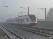 SBB - Morgen`s in Niederbipp einfahrt des RABe 522 210-9 am 20.10.2012