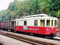 AB-Gep�cktriebwagen De4/4 Nr. 50 in Herisau (27. September 1976).