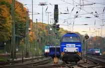 Die V206 von der Rurtalbahn f�hrt als Lokzug von Aachen-West nach Montzen-Gare(B) bei Sonne und Wolken am 20.10.2012.