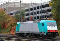 E186 126 von ITL rangiert in Aachen-West bei tr�bem Herbstwetter am 20.10.2012.