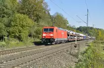 185 270 mit gem.GZ auf der Filsbahn Richtung Kornwestheim.Bild Aufgenommen bei Reichenbach an der Fils am 20.10.2012.