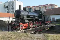 Die restaurierte,aber nicht betriebsf�hige FS Dampflok 625 116(1910/22)des Vereins Associazione Verbano Express am 21.10.12 in Luino/It.