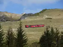 Zug der Schafbergbahn mit Lok Z11 auf Bergfahrt oberhalb der Schafbergalpe; 12.10.2012
