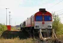 Zwei Class 66 DE6311  Hanna  von Crossrail und die PB14 von Railtraxx BVBA stehen in Montzen-Gare(B) bei sch�nem Herbstwetter am 21.10.2012.