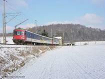 SBB EW II Pendel mit RBe 540 alls S 22 Schaffhausen-B�lach am 01.02.2003 zwischen Lottstetten-Rafz