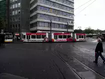 Eine Mainzer Stra�enbahn auf der Linie 52 am Mainzer Hbf unterwegs am 30.10.12
