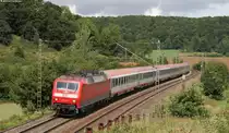 120 108-6 mit dem IC 119 (M�nster(Westf) Hbf-Innsbruck Hbf) bei Urspring 31.8.12