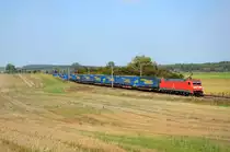 152 038 mit KLV aus Rostock Seehafen nach Novara am 16.09.12 durch Benitz