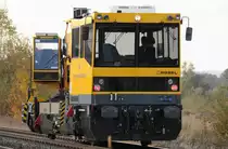 Nachschuss Robel Gleiskraftwagen 54.22 der DB Netzinstandhaltung bei Trieb am 29.10.2012.

