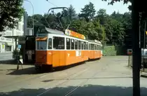 Gen�ve / Genf TPG Tram 12 (Be 4/4 704) Carouge (Endstation) am 16. Juli 1983.