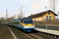 Mit ca. 70 Minuten Versp�tung durchf�hrt am 24.03.2012 681/682 007 als SC511 Pendolino den Hp Salajna. 