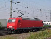 BR 145 058 beim Rangieren in Koblenz-L�tzel am 27.7.2006