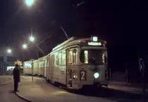 K�benhavn / Kopenhagen KS SL 2 (D�wag-GT6 829) Br�nsh�j Torv (Endstelle) am 18. Oktober 1969.