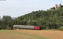 V100 2299 mit ihrem Sonderzug nach Wolfhagen bei Volkmarsen 2.9.12