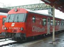 City-Shuttle-Steuerwagen 80-73 126 am 27.01.2003 in Salzburg Hbf.