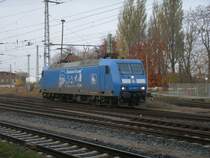 Die PRESS 145 030 unterwegs,am 12.November 2012,in Bergen/R�gen.