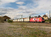 SZ 541-101 durchf�hrt am 19.04.2012 mit dem Ekol-Zug den Bf Asperg.