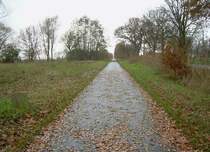 9.11.2008 Kilometer 11 der Wriezener Bahn, kurz vor der Grenze. Sch�n, dass die km-Steine stehen bleiben konnten.