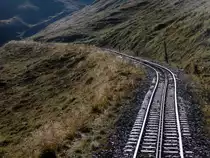 Blick zur�ck auf die Zahnradstrecke Richtung Furka, 2.10.11