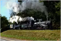 Eisenbahnfest im Feistritztal – 100 Jahre Feistritztalbahn 1911-2011. Aus diesem Anlass fuhr am 15.11.2011 diese wunderbare Doppeltraktion, mit den beiden Dampfloks 83-180 und ZB 2 (Zillertalbahn) von Weiz nach Birkfeld. 
Hart-Puch