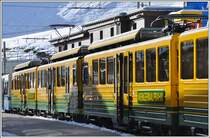 Zwei BDhe 4/8 der WAB in Kleine Scheidegg. (13.11.2012)