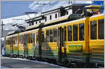 Zwei BDhe 4/8 der WAB in Kleine Scheidegg. (13.11.2012)