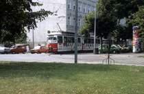 Wien WVB SL 22 (E1 4822) Kaiserm�hlen, Sch�ttauplatz im Juli 1982.