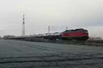 Die Ludmilla ist wieder in den S�den Deutschlands zur�ckgekehrt! Am vom Hochnebel gezeichneten 01.12.12 war 233 521-4 mit einem sch�nen Kessel-Ganzzug von M�nchen-Ost nach M�hldorf unterwegs. Die Aufnahme entstand zwischen Grub und Poing.