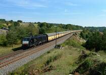 189 938 mit einem ARS-Altmann am 11.09.2012 unterwegs bei Laaber.