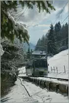 Auf der Fahrt auf den Les Pleiades: Der CEV Beh 2/4 N° 72 kurz nach Lally.
30. Nov. 2012