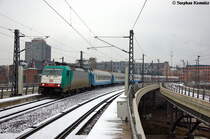 186 130-1 Alpha Trains f�r DB Fernverkehr AG mit dem D 1248 von Saratov 1 P nach Berlin Zoologischer Garten, bei der Einfahrt in den Berliner Hbf. 01.12.2012